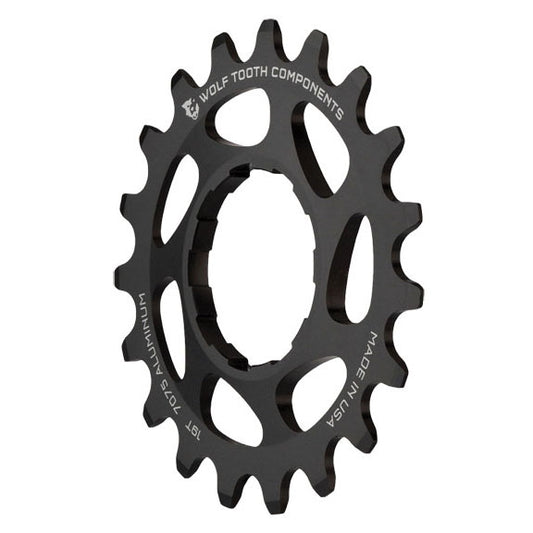 Wolf Tooth Single Speed Aluminum Cog - 18t Compatible 3/32" Chains BLK