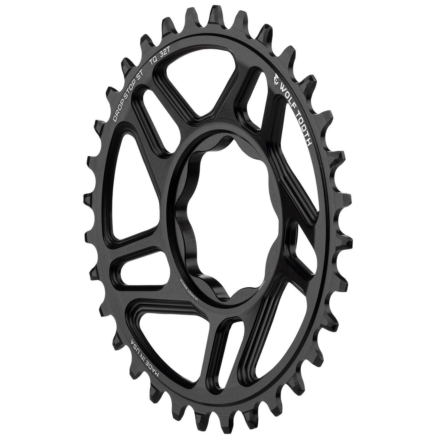 Wolf Tooth Trek TQ Direct Mount Chainring - Drop-Stop ST 32T Black