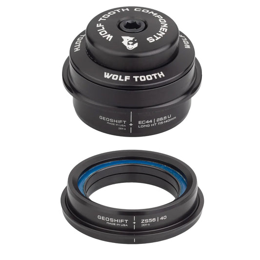 Wolf Tooth GeoShift Performance Angle Headset - 2 Deg Long EC44/ZS56 Black