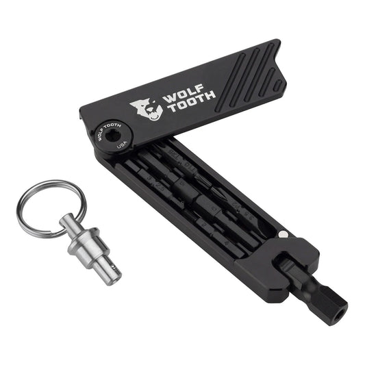 Wolf Tooth 6-Bit Hex Wrench Multi-Tool with Keyring - Black