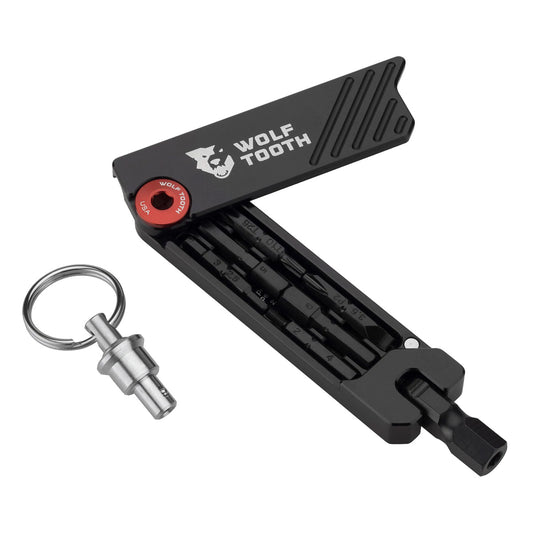 Wolf Tooth Components 6-Bit Hex Wrench Multi-Tool w/ Key Ring Red