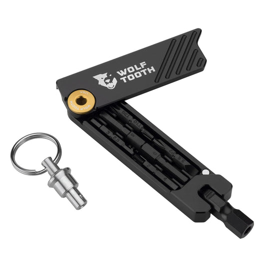 Wolf Tooth 6-Bit Hex Wrench Multi-Tool with Keyring - Gold