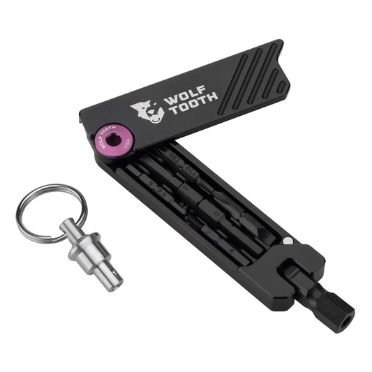 Wolf Tooth Components 6-Bit Hex Wrench Multi-Tool w/ Key Ring Purple