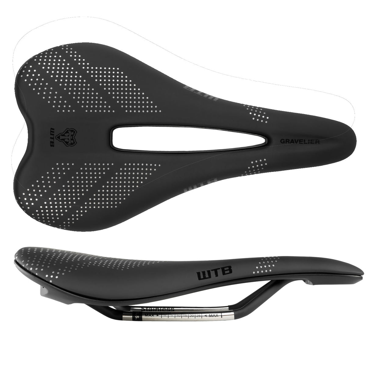 Gravelier Medium Fusion Form Stainless Black Saddle
