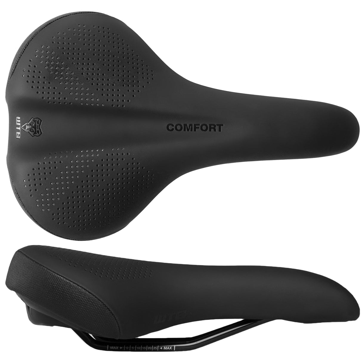 Comfort Wide Steel Black Saddle