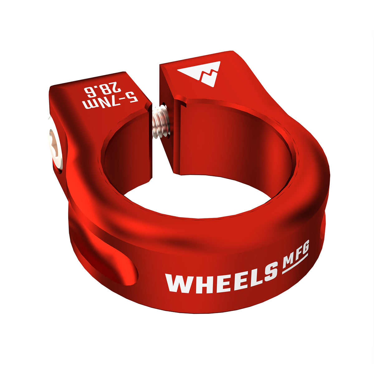 Bolt-On Seatpost Collar, 28.6mm, Red