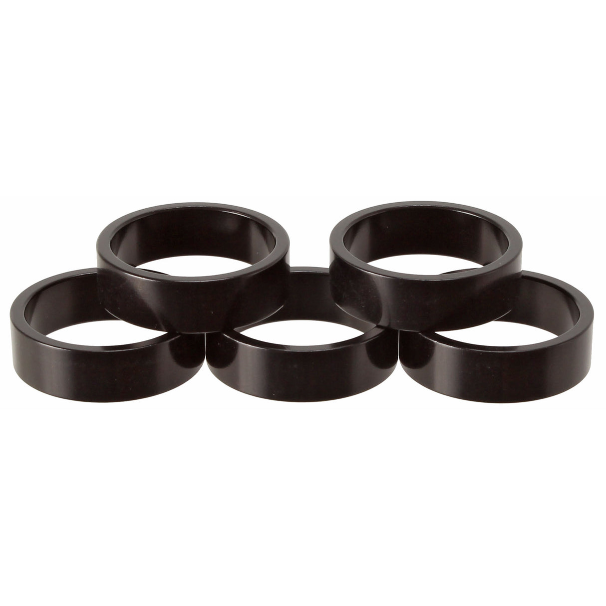 Aluminum Headset Spacer, 1-1/8", 10mm 5/Count Black
