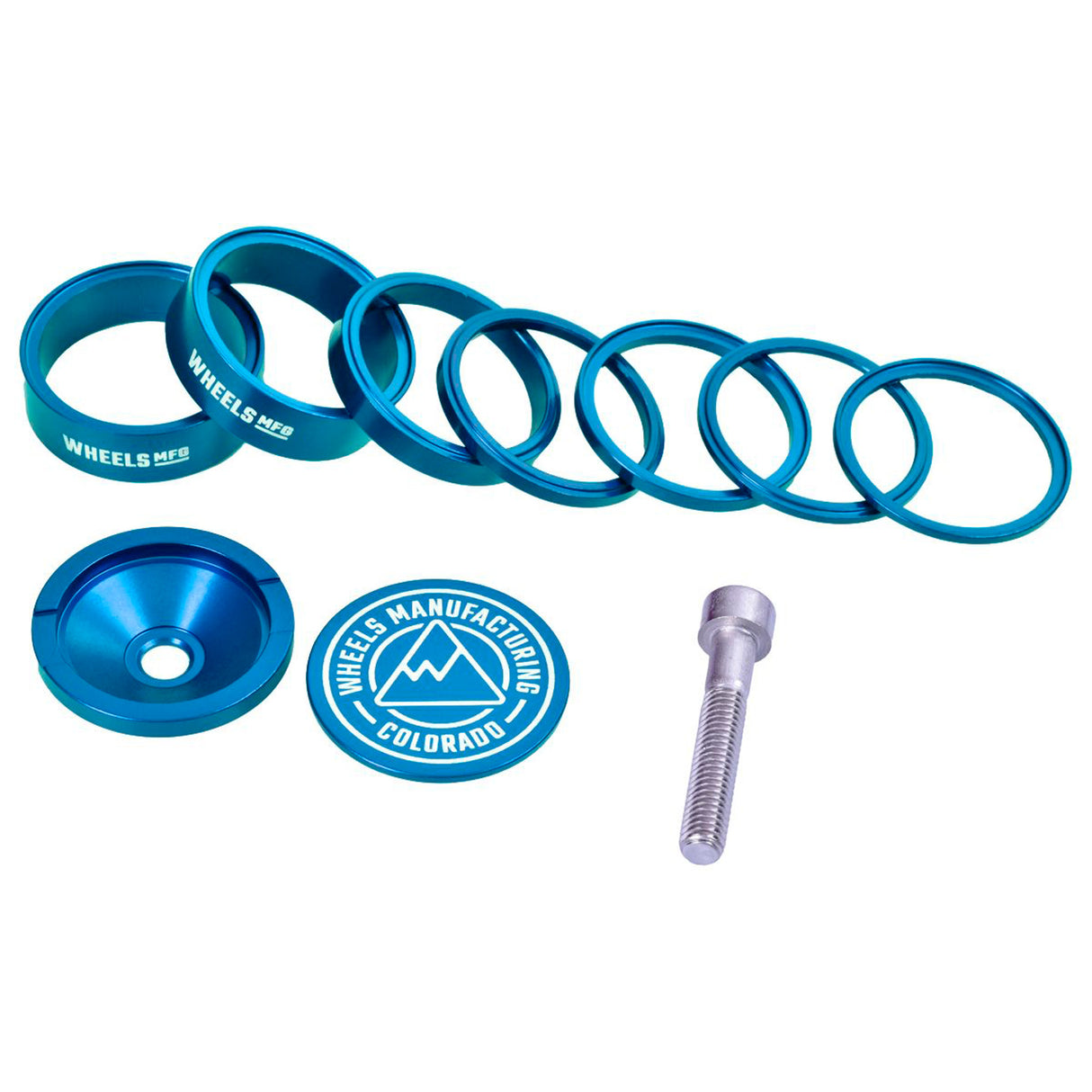 StackRight Pro Headset Spacer Kit, 1-1/8" Teal  NLS