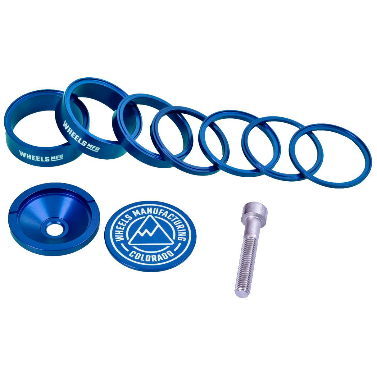 StackRight Pro Headset Spacer Kit, 1-1/8" Blue  NLS