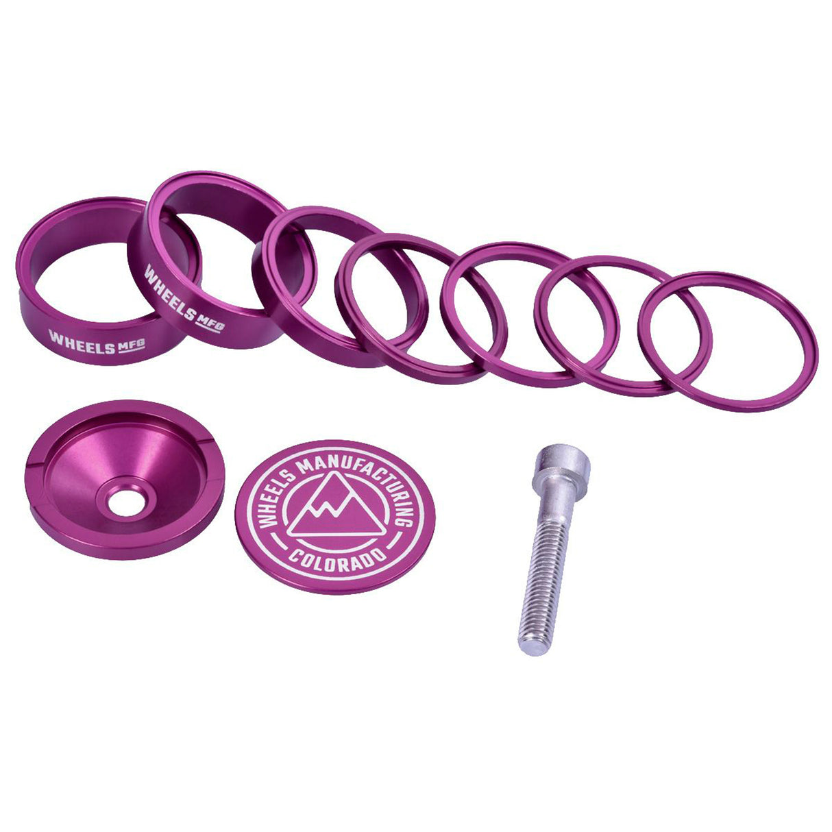 StackRight Pro Headset Spacer Kit, 1-1/8" Purple  NLS