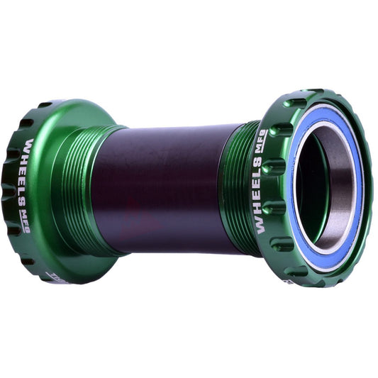 Wheels Manufacturing BSA Bottom Bracket - DUB Spindle ABEC 3 Green