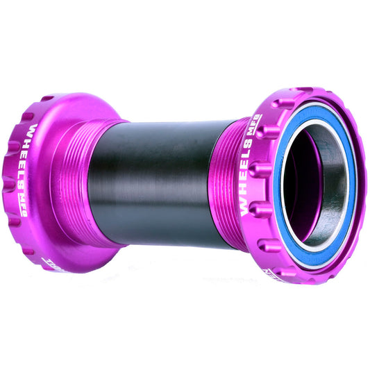 Wheels Manufacturing BSA 30 Bottom Bracket - English BSA Frame Interface ABEC-3 Bearings For 30mm Spindle Purple