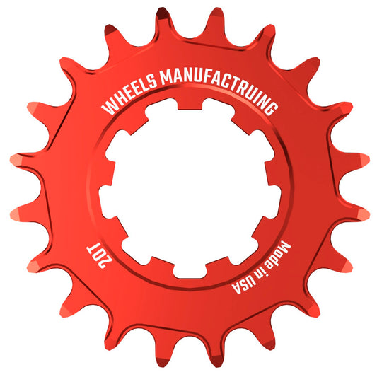 Wheels Manufacturing SOLO-SPEED Cog - 20t Fits SOLO-SPLINE SOLO-XD kits Red