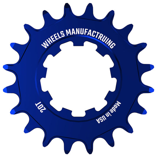 Wheels Manufacturing SOLO-SPEED Cog - 20t Fits SOLO-SPLINE SOLO-XD kits Blue