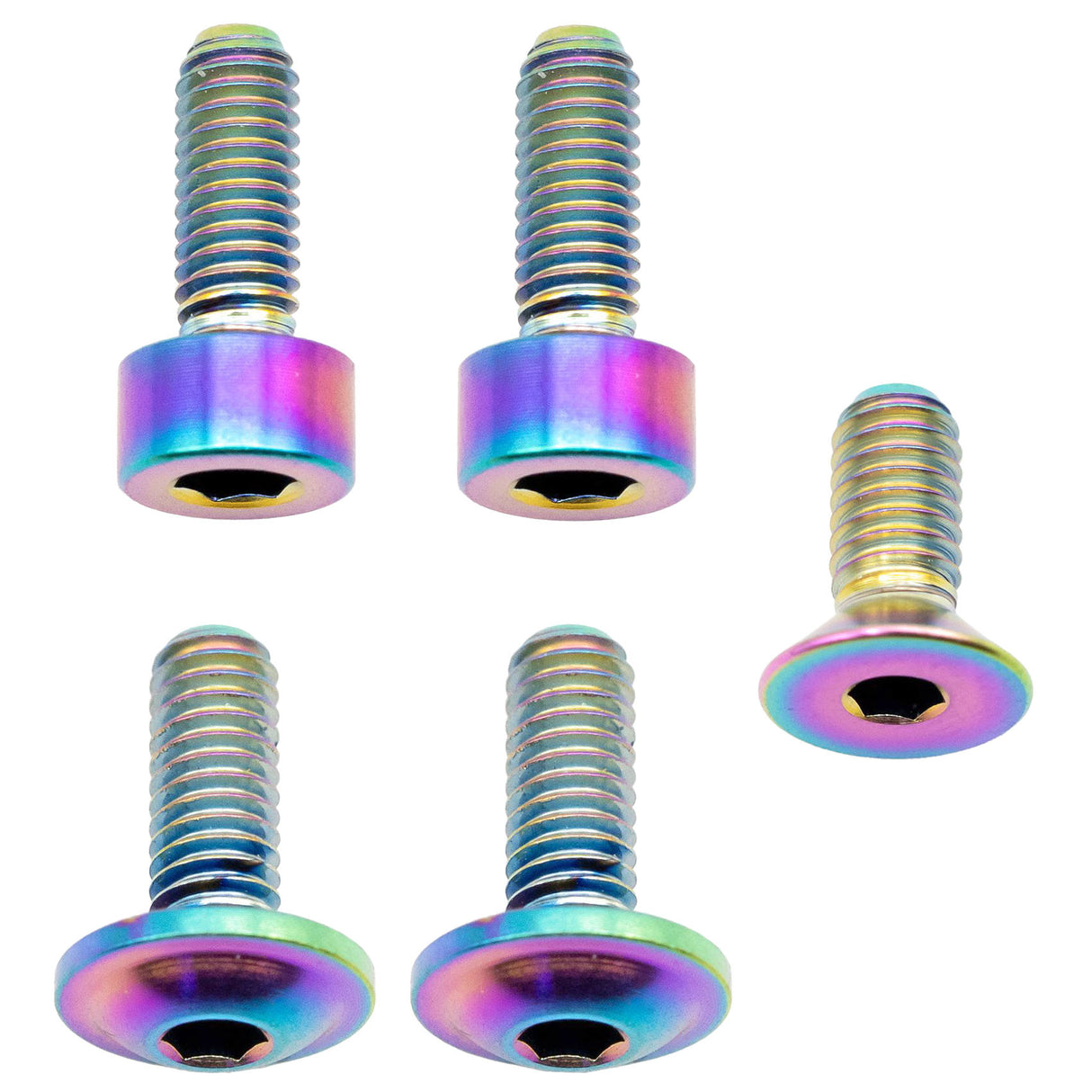 Fox 36 Fork Ti Bolt Kit, 2016-2020 Fit4, Rainbow, 5/Ct