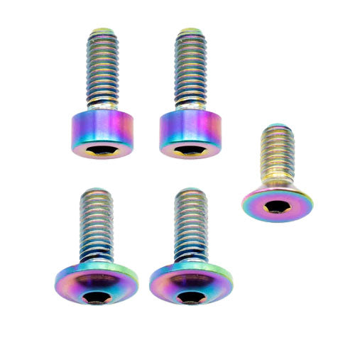 Fox 34 Fork Ti Bolt Kit, Fit4/GripSL, Rainbow, 5/Count