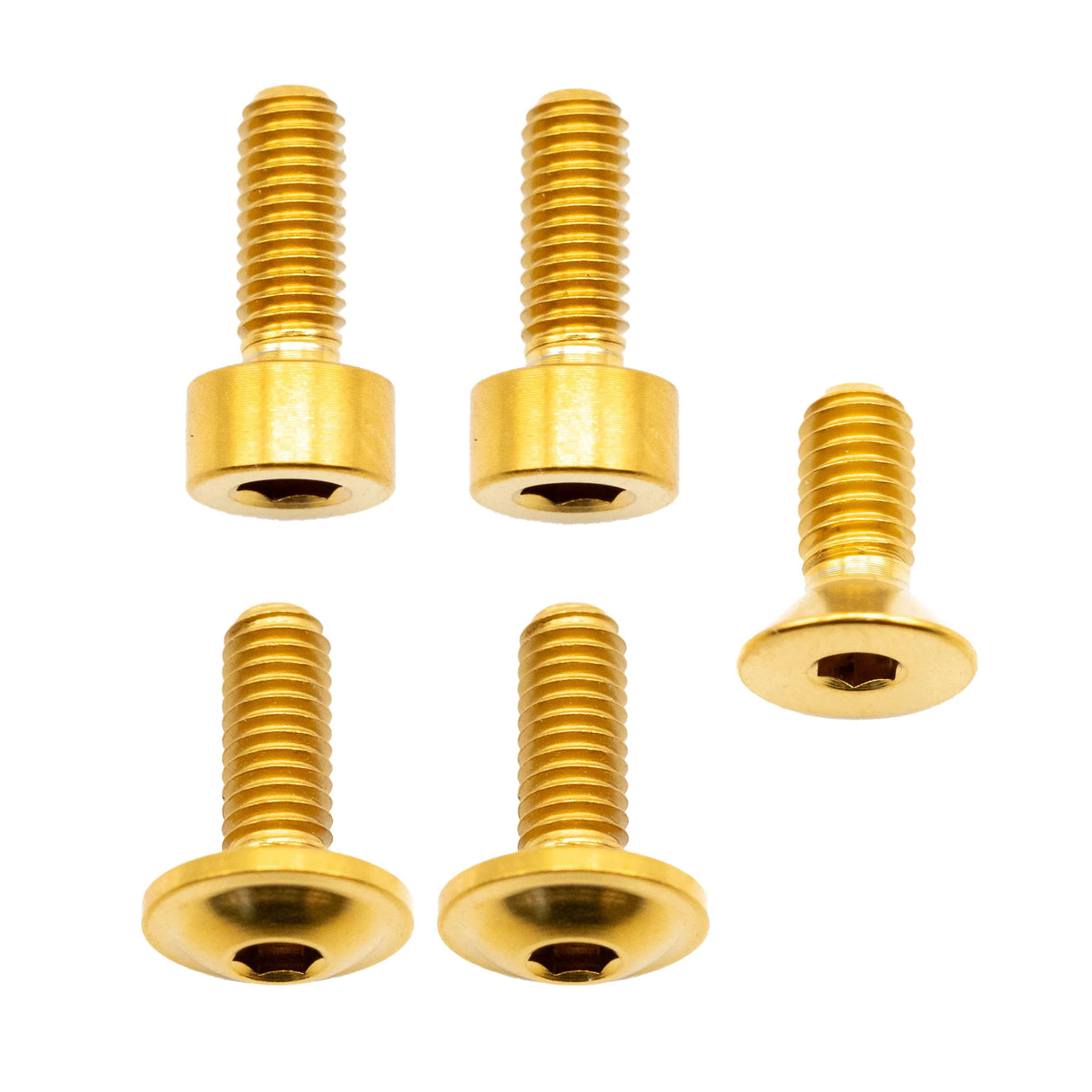 Fox 34 Fork Ti Bolt Kit, Fit4/GripSL, Gold, 5/Count