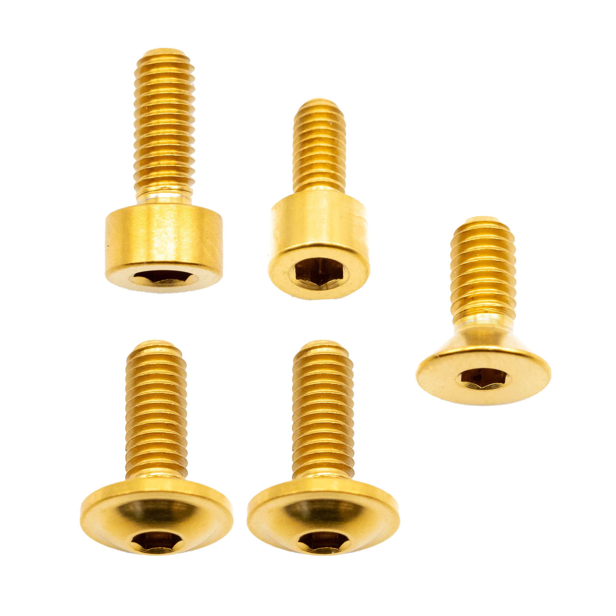 Fox 34 Fork Ti Bolt Kit, Grip/Rhythm, Gold, 5/Count