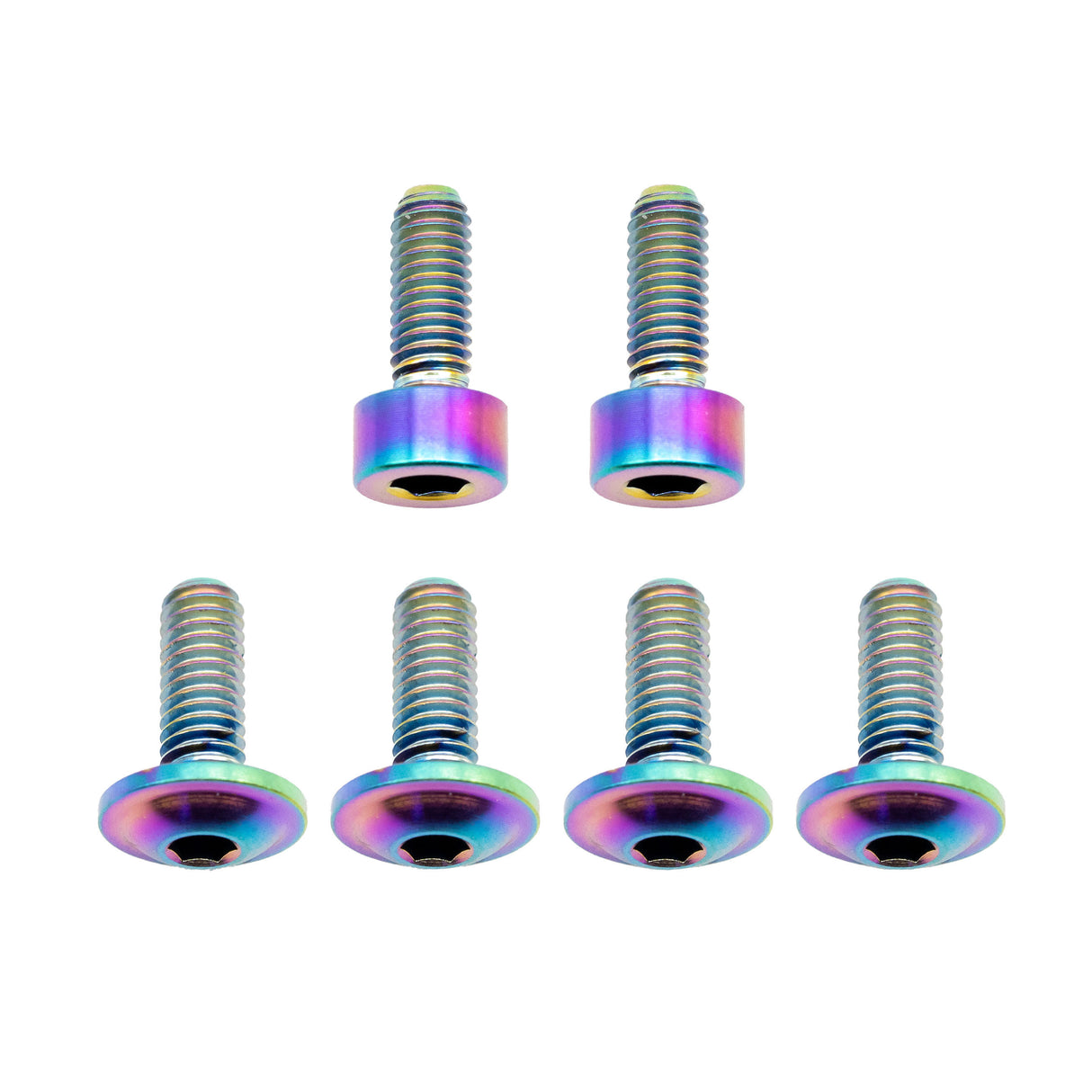 Fox 34SL Fork Ti Bolt Kit, Fit4/GripSL, Rainbow, 6/Ct