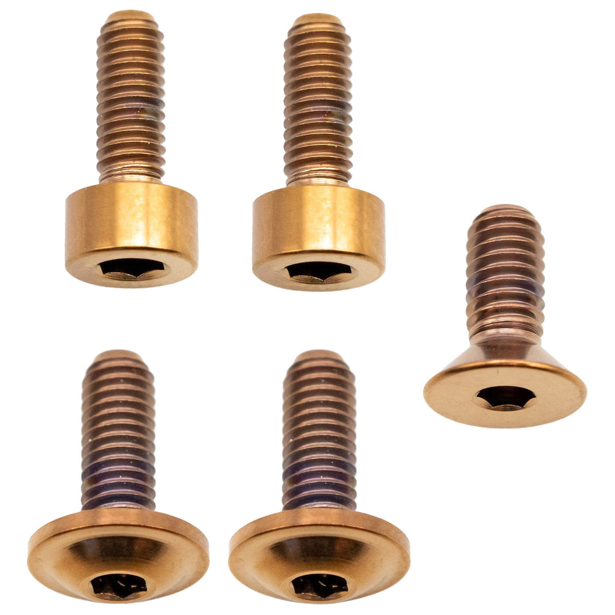 Fox 36 Fork Ti Bolt Kit, 2016-2020 Fit4, Copper, 5/Ct