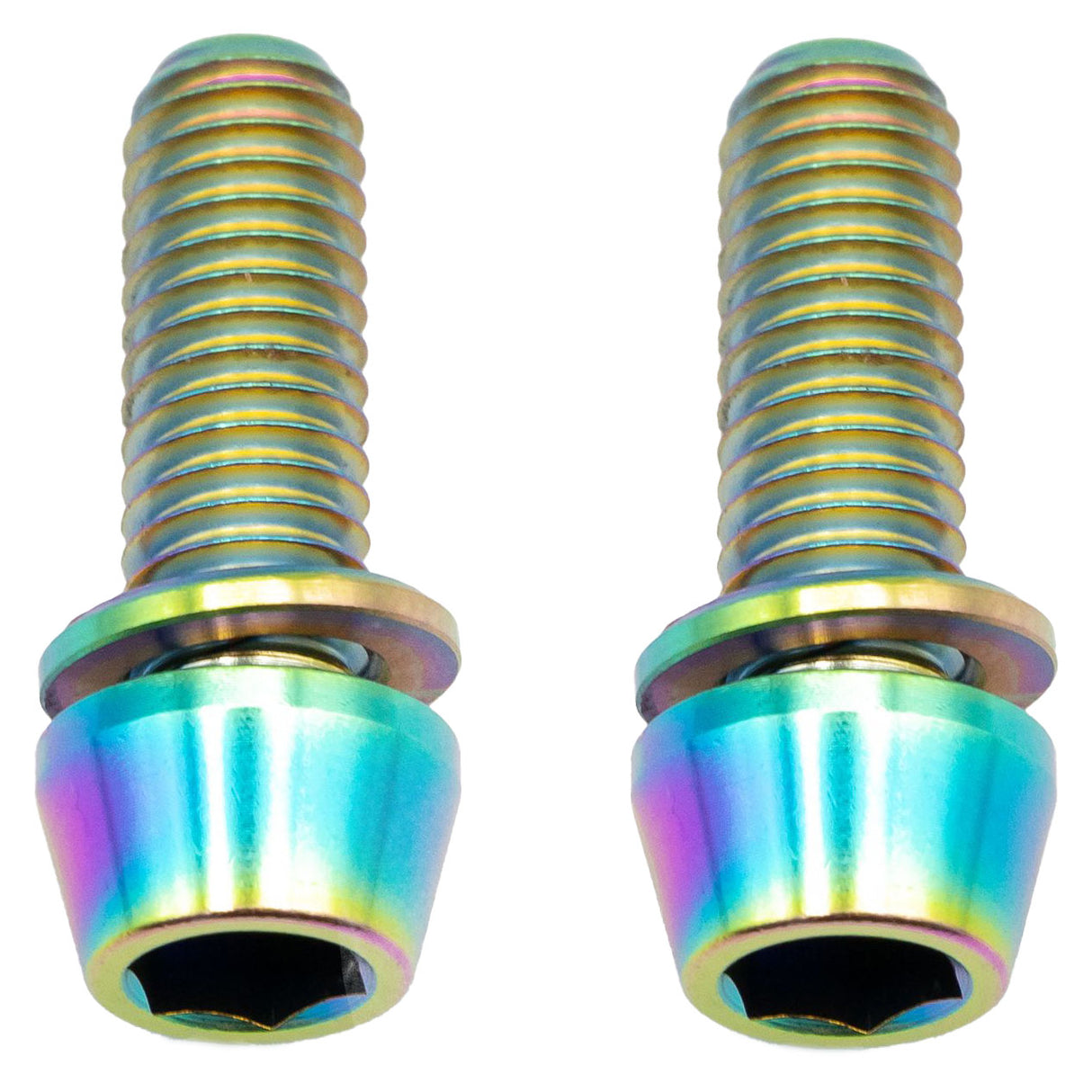 Ti Post Mount Caliper Bolts, 18mm, Rainbow, 2/Count