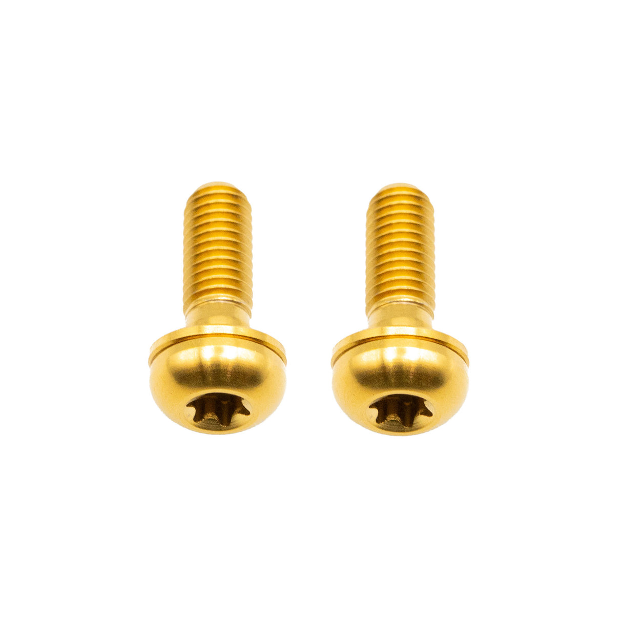 Titanium Flat Mount Bolt Kit, 17mm, Gold, 2/Count