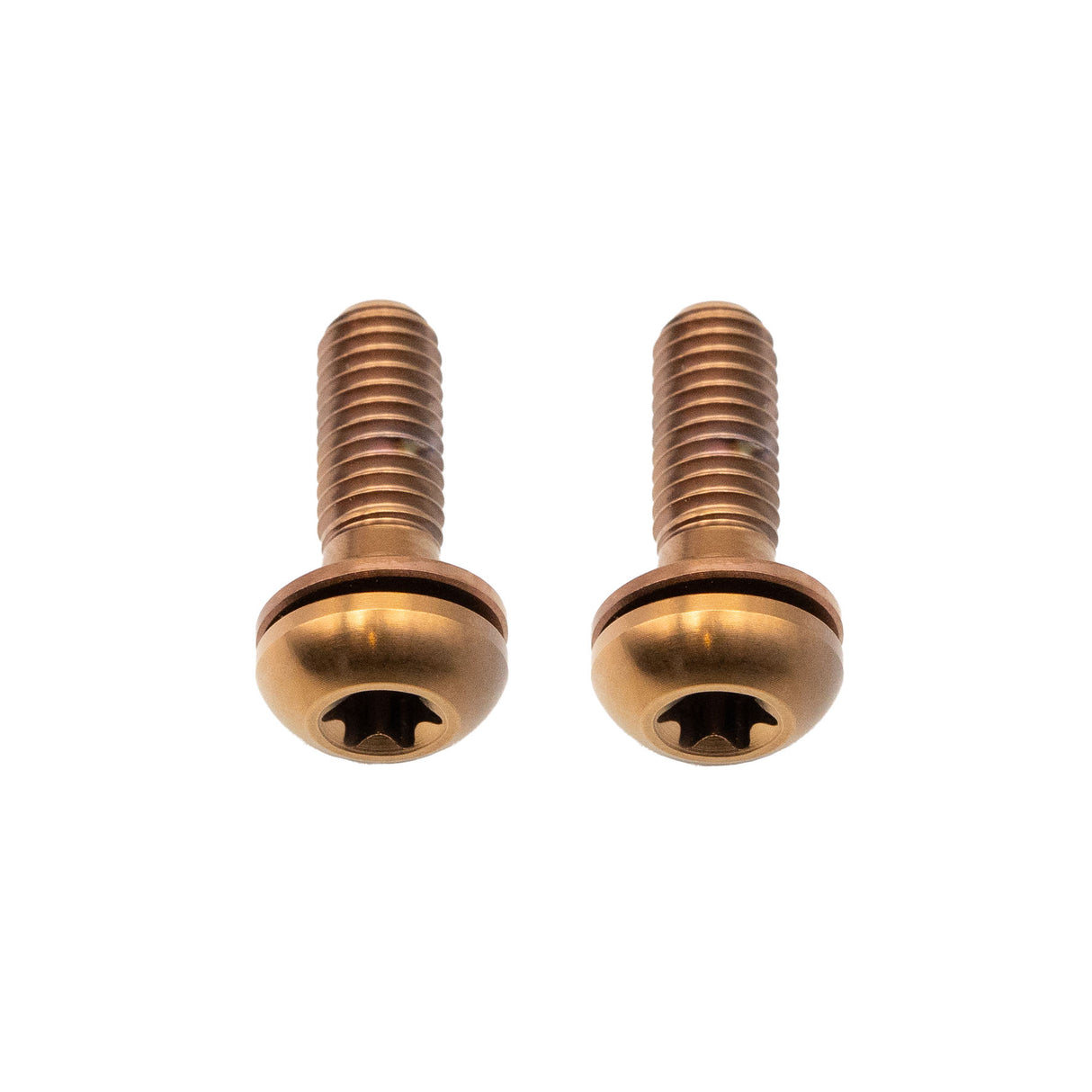 Titanium Flat Mount Bolt Kit, 15mm, Copper, 2/Count