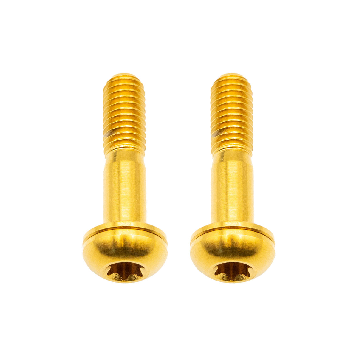 Titanium Flat Mount Bolt Kit, 22mm, Gold, 2/Count