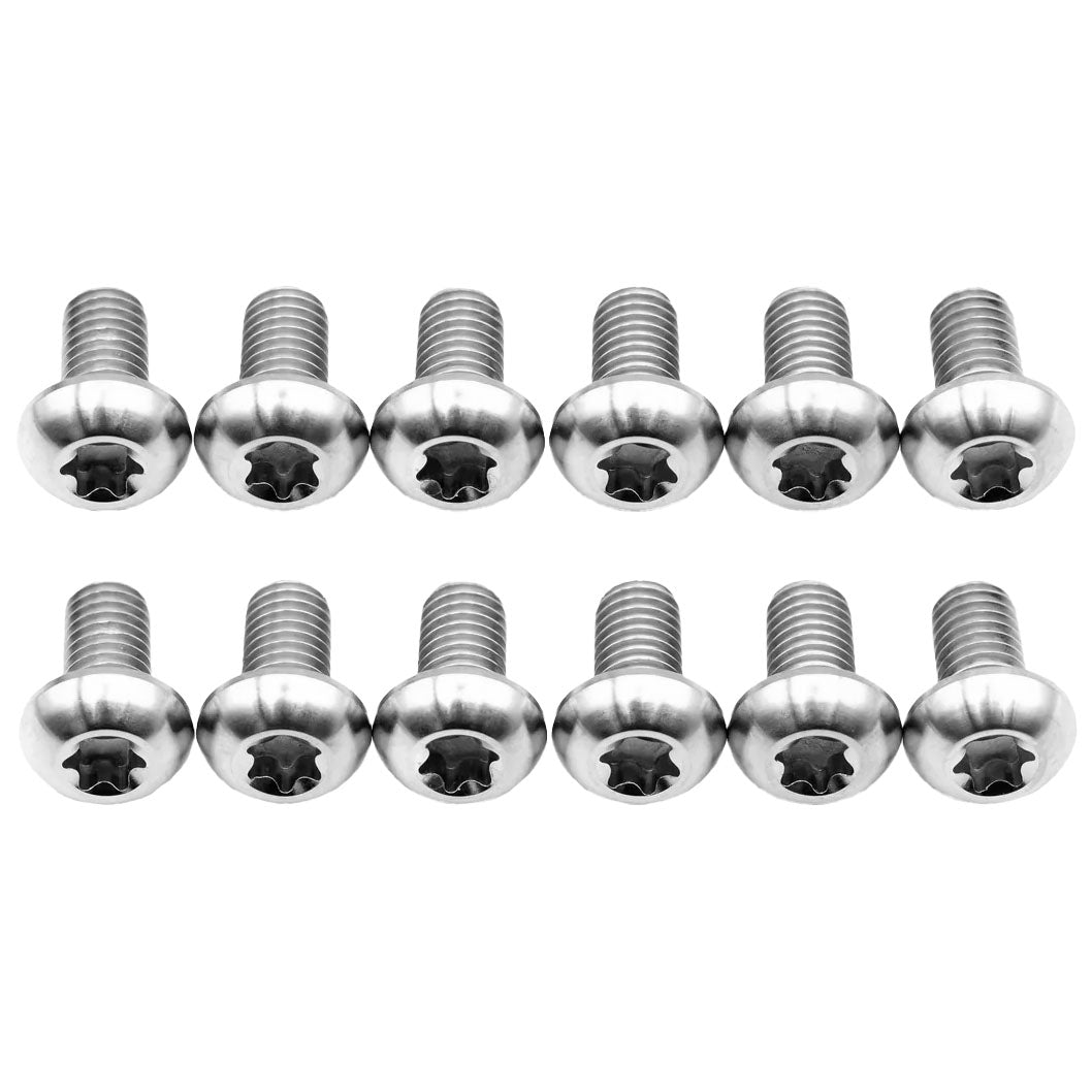 Titanium Buttonhead Rotor Bolt Kit, Silver, 12/Count