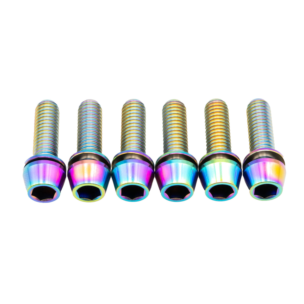 Deity Copperhead Ti  Stem Bolt Kit, Rainbow, 6/Count