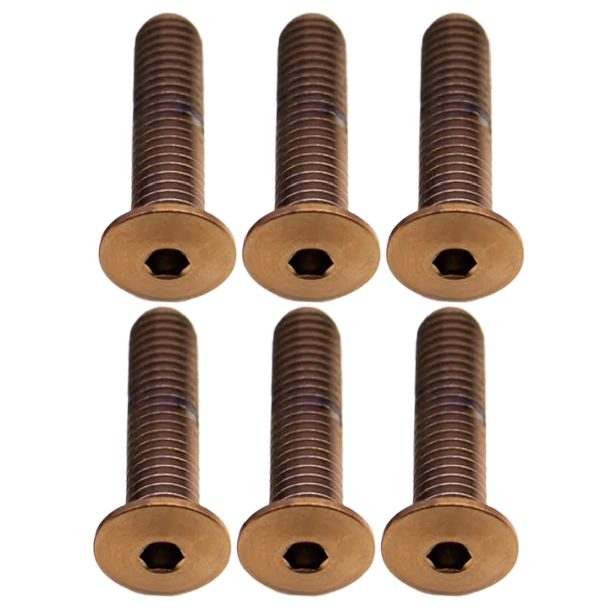 Titanium Water Bottle Cage Bolts,20mm, Copper, 6/Count