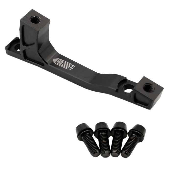 Post Mount Brake Adapter, 200mm,+20, Black