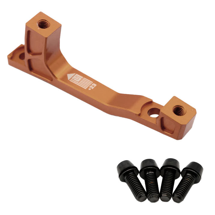 Post Mount Brake Adapter, 200mm,+23, Champagne