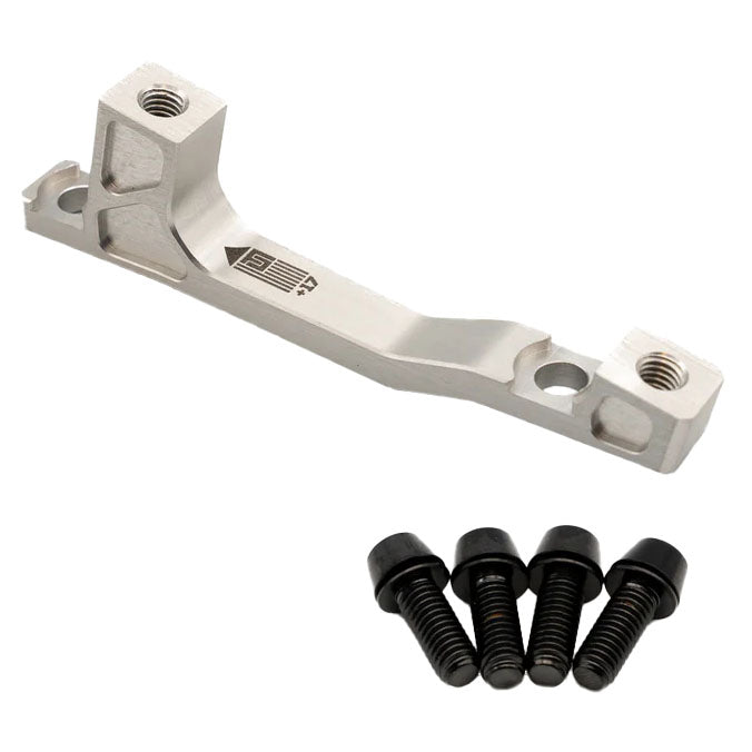 Post Mount Brake Adapter, 200mm,+17, Silver