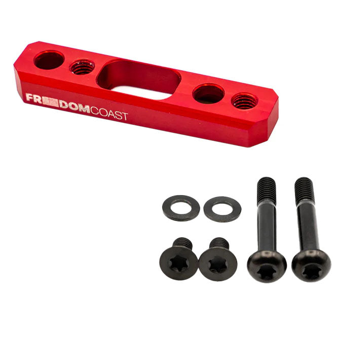 Flat Mount Brake Adapter, Rear, 32mm Bolts, +20, Red
