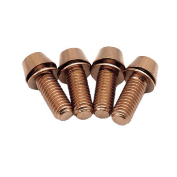 Titanium Post Mount Bolt Kit, 16mm, Copper, 4/Count