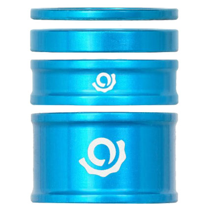 Headset Combo Spacer Kit, 1-1/8", Set/4, Turquoise