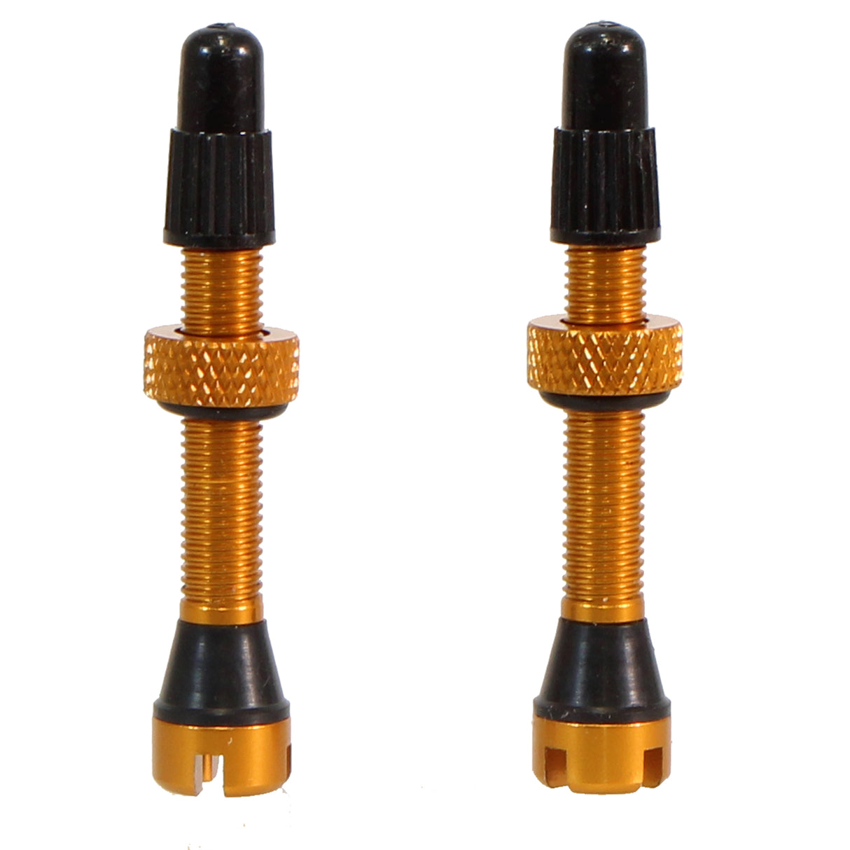 Tubeless Presta Valve Stem, 40mm, Pair, Gold