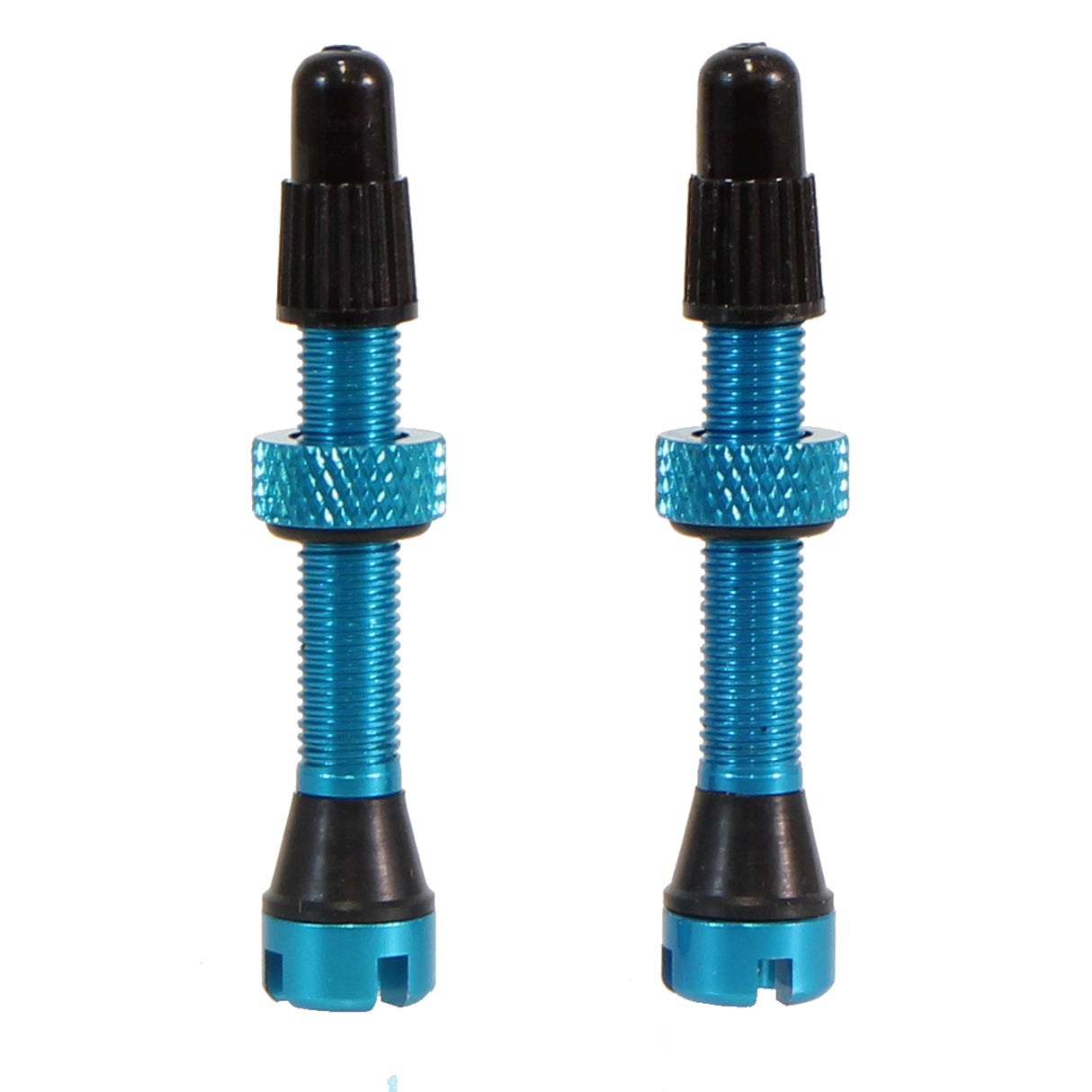 Tubeless Presta Valve Stem, 40mm, Pair, Turquoise