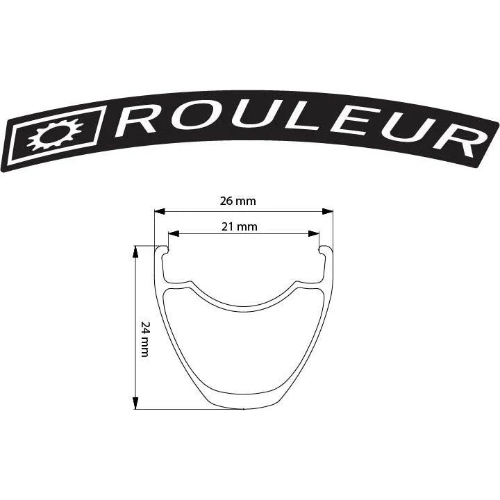 Rouleur Disc 700c Rim, 32h, Black