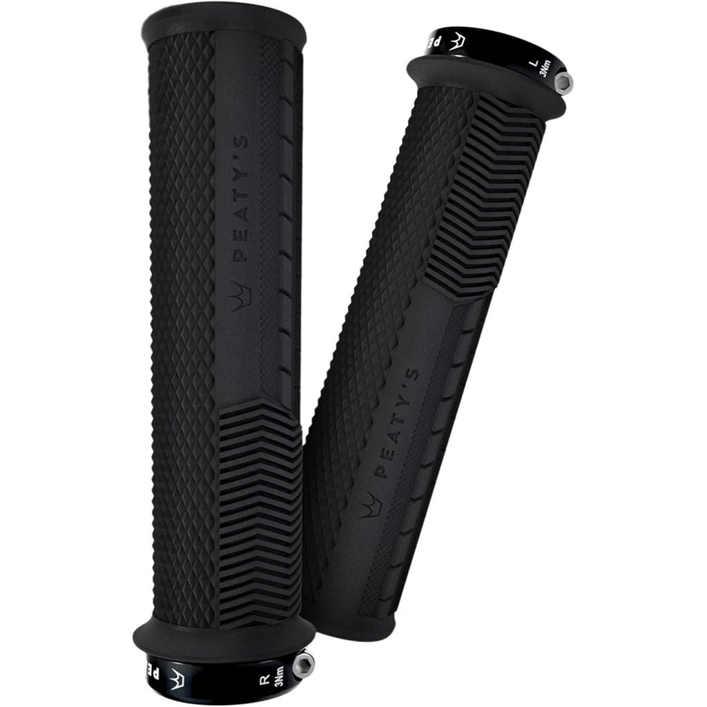 Race Control Knurl Thin Lock-On Grips, Pair, Black
