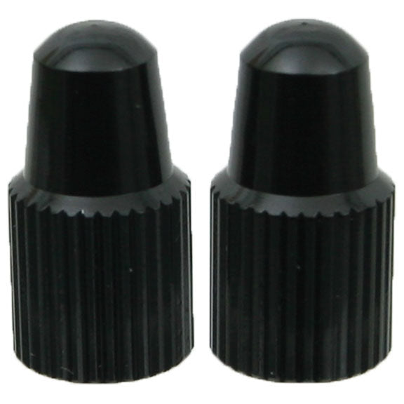 Alloy Valve Cap, Presta, Black - Pair