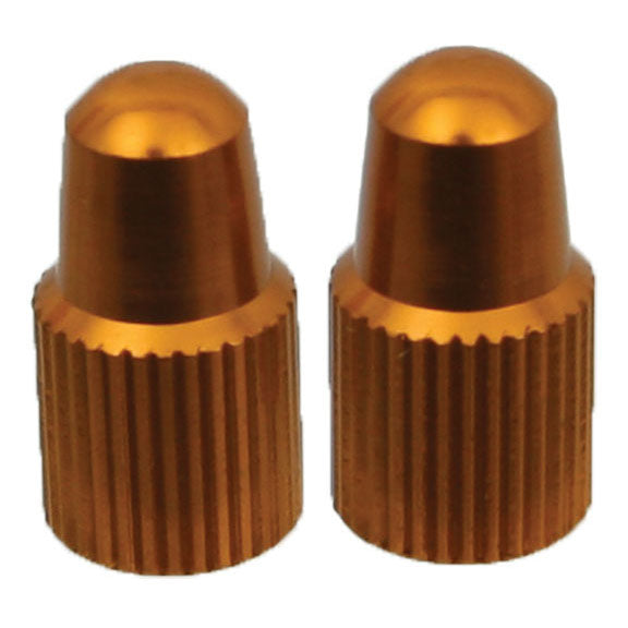 Alloy Valve Cap, Presta, Gold - Pair