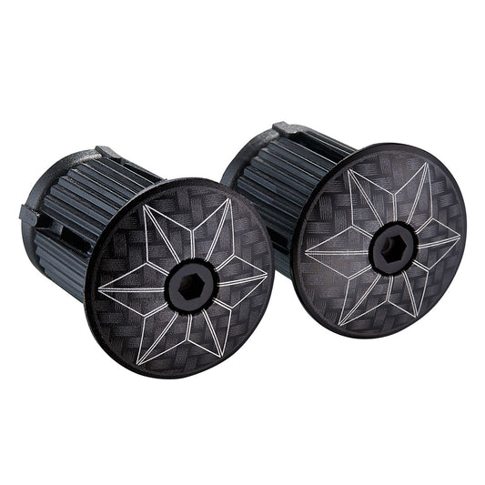 Supacaz Star Plugz Bar Plugs Anodized Carbon Black